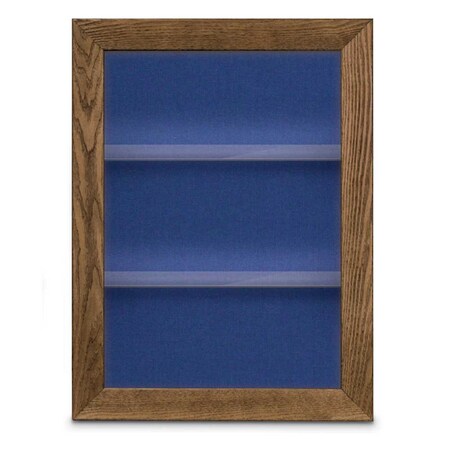 United Visual Products Outdoor Enclosed Combo Board, 42"x32", Blk Frame/Blk Porc & Blue Spruce UVCB4232ODB-BLKPORC-BLSPRU